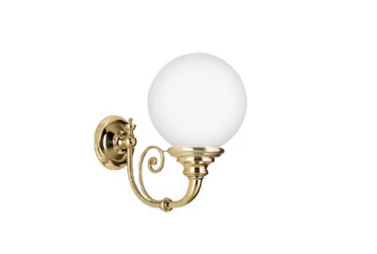Newport Single Upward Wall Lamp with White Blown Glass