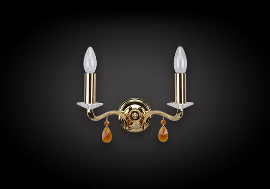 Cobra Double Upward Wall Lamp with High Quality Crystal Lead
