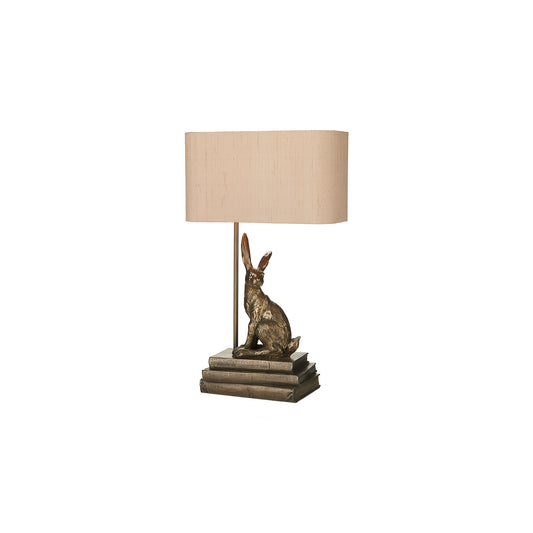 Hopper Table Lamp in Bronze Resin
