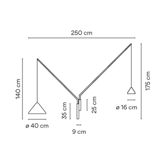 North Double Arm LED Wall Lamp