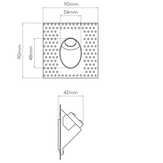 Leros Trimless LED Recessed Wall Light