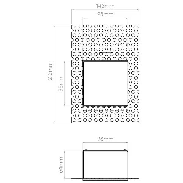Borgo 98 Trimless Matt White LED Wall Recessed