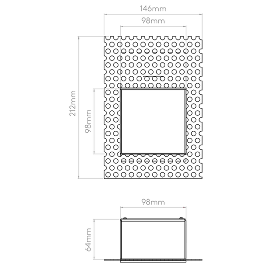 Borgo 98 Trimless Matt White LED Wall Recessed