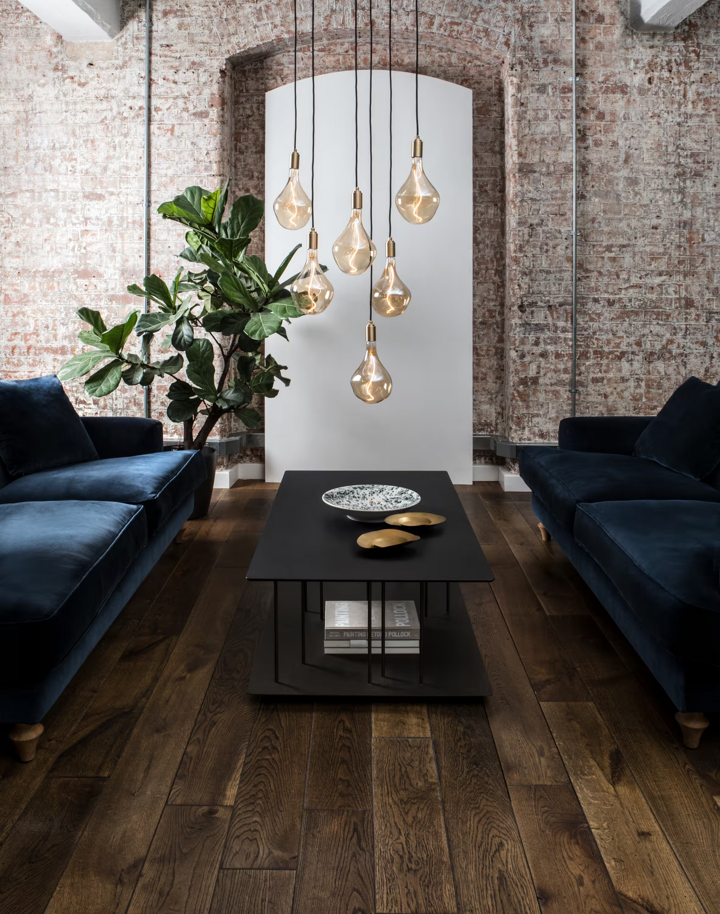 Voronoi II Large Tinted Glass Bulb with Pendant