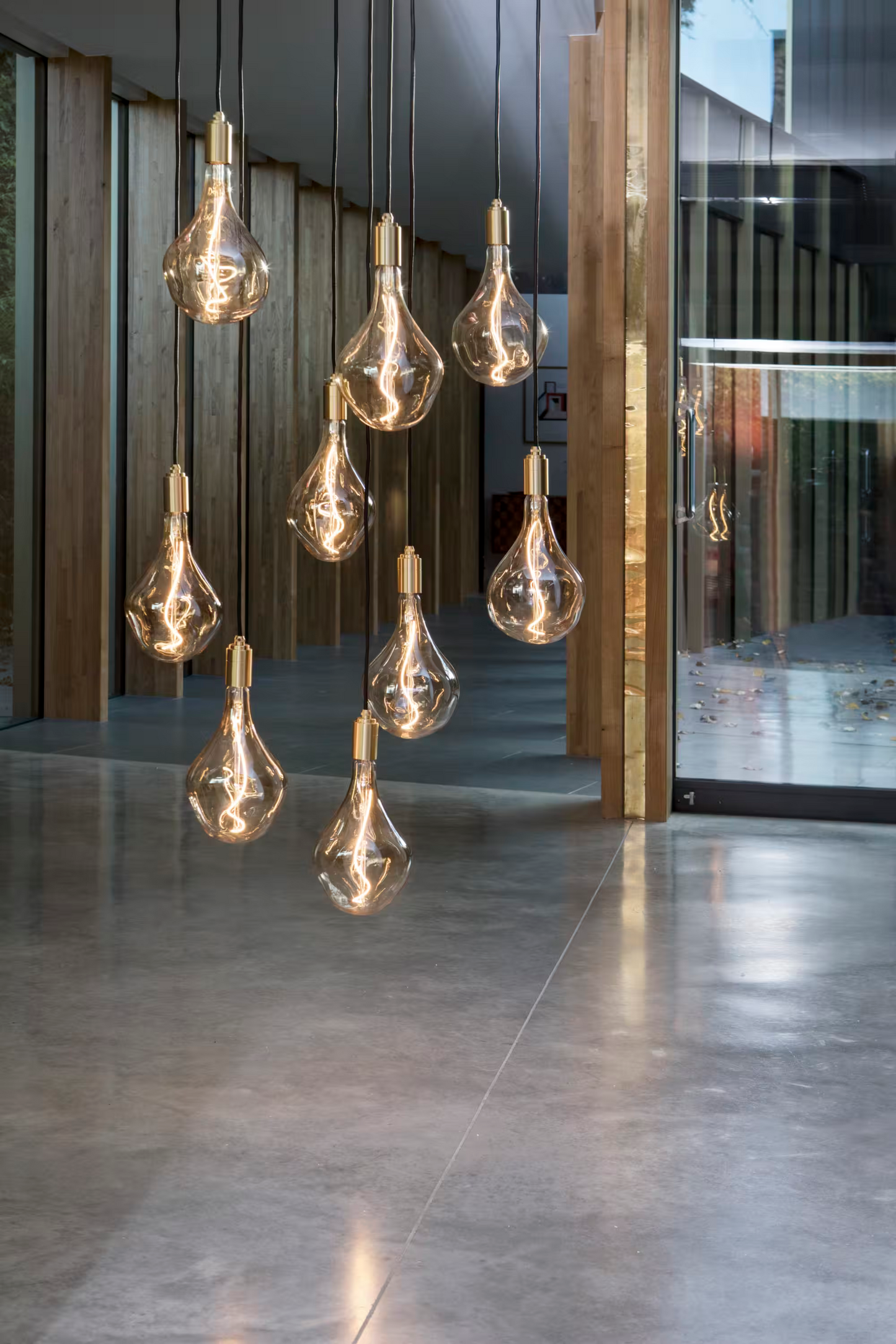 Voronoi II Large Tinted Glass Bulb with Pendant