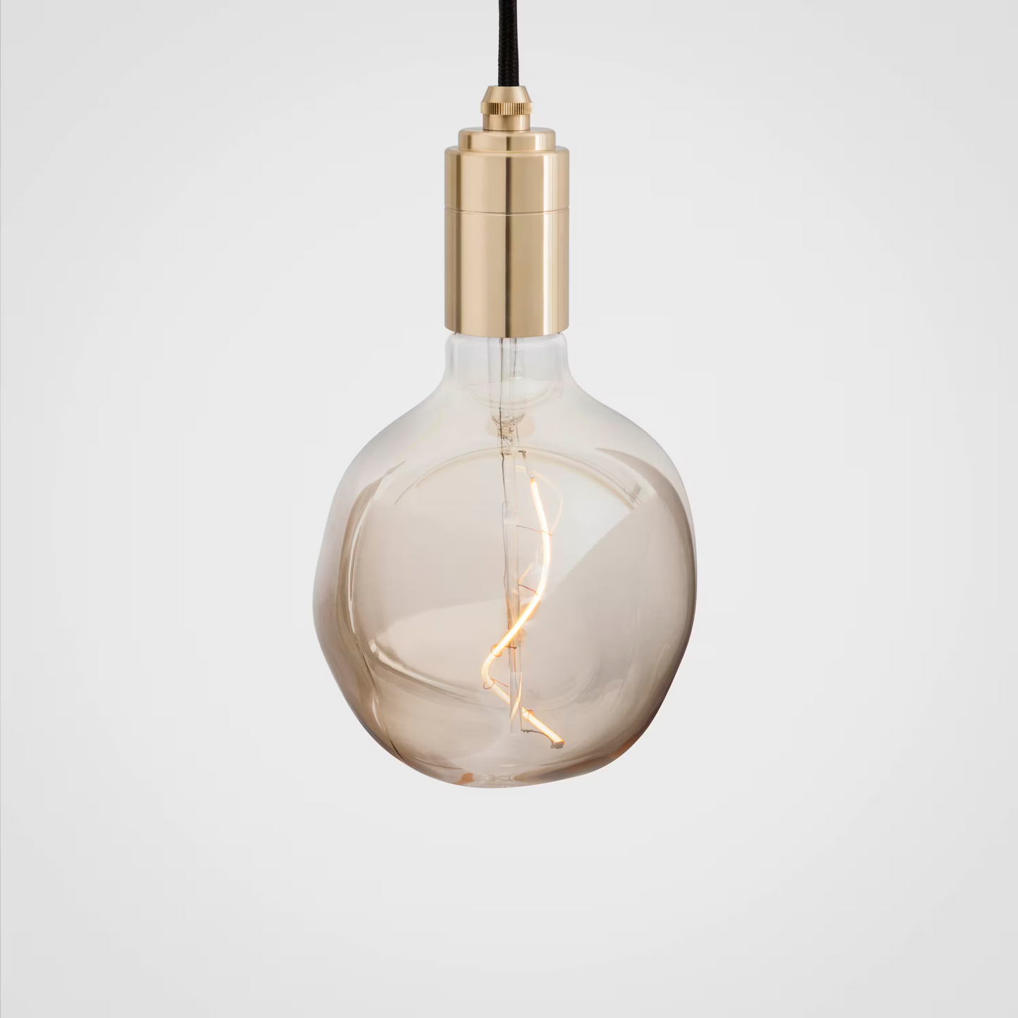 Voronoi I Tinted Glass Bulb with Brass Pendant