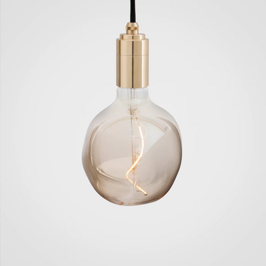 Voronoi I Tinted Glass Bulb with Brass Pendant
