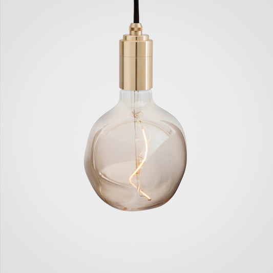 Voronoi I Tinted Glass Bulb with Brass Pendant