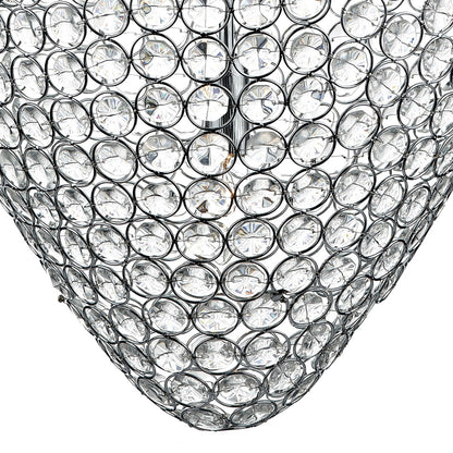 Frost Five-Light Adjustable Chrome Pendant