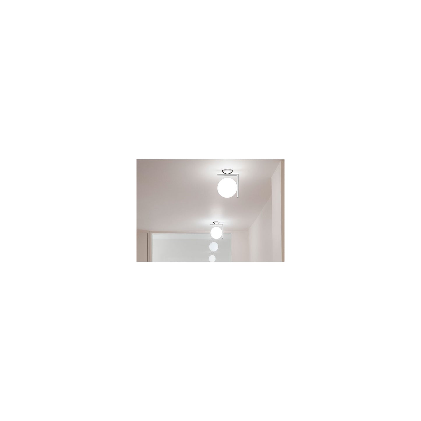 IC C/W2 Wall or Ceiling Light with Blown Glass Opal Diffuser