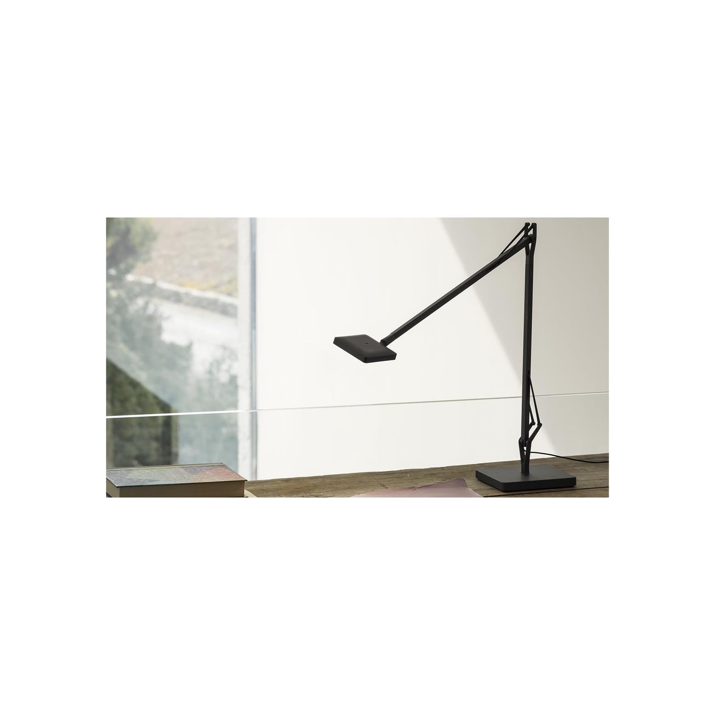 Kelvin Edge Base Adjustable Chrome LED Table Lamp with Die-Cast Aluminium Head