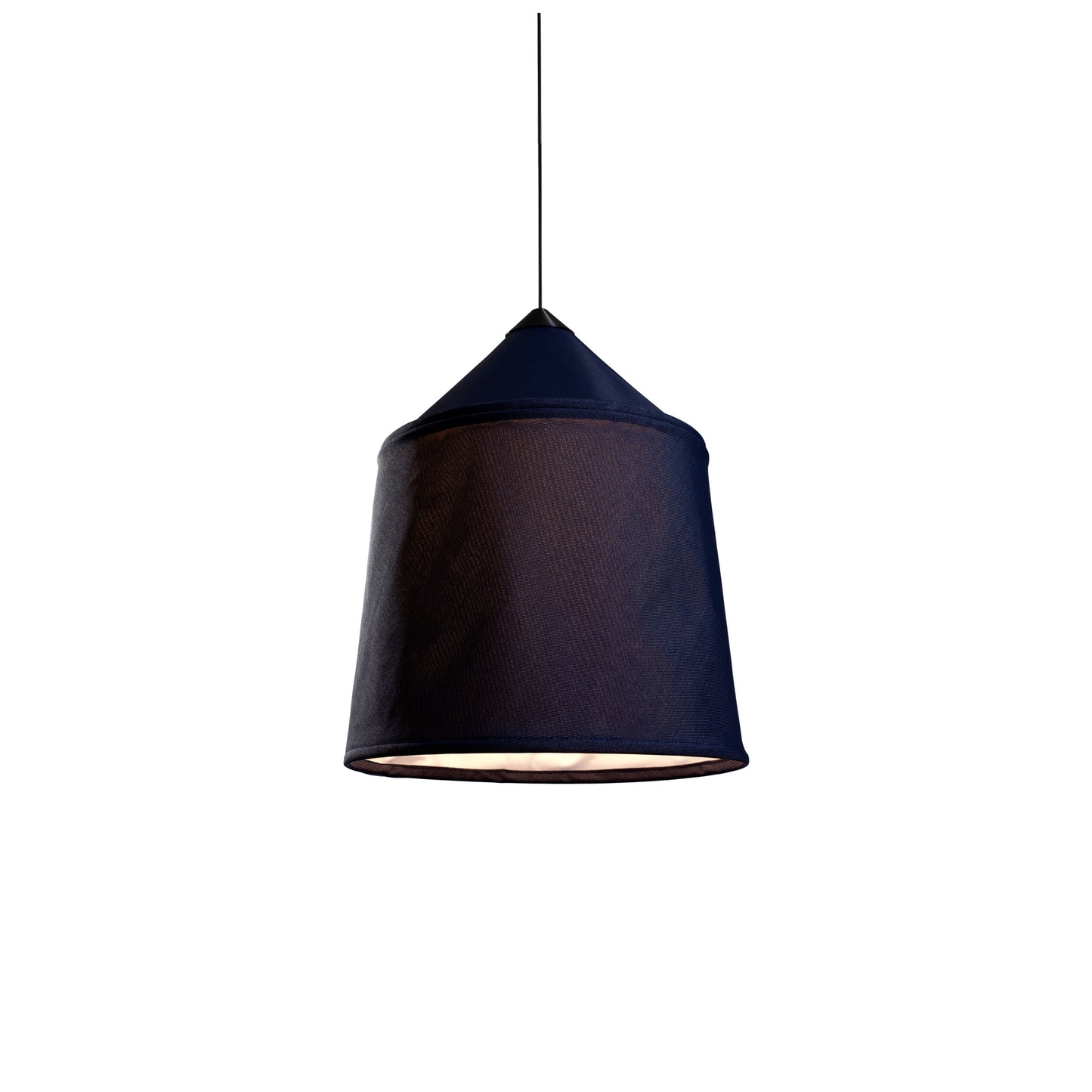 Jaima 54 IP65 Medium Outdoor LED Pendant with Tapered Textile Shade