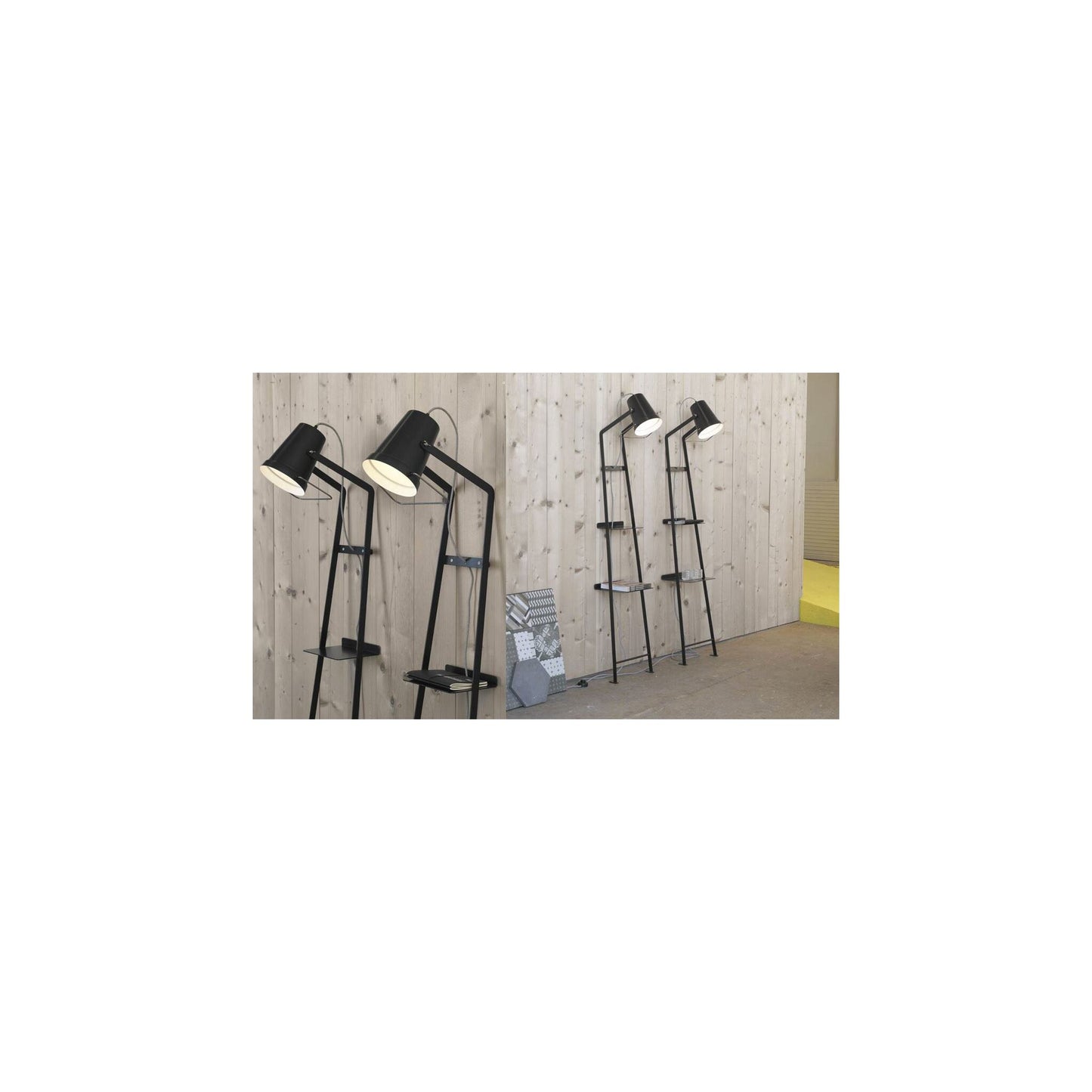 Alfred Metal Floor Lamp with Black Cable