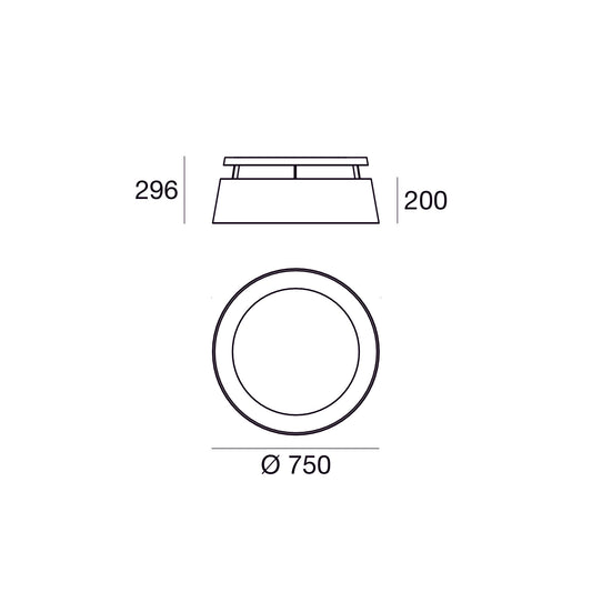 Oxygen S Large LED Ceiling Downlight with Minimal & Elegant Design