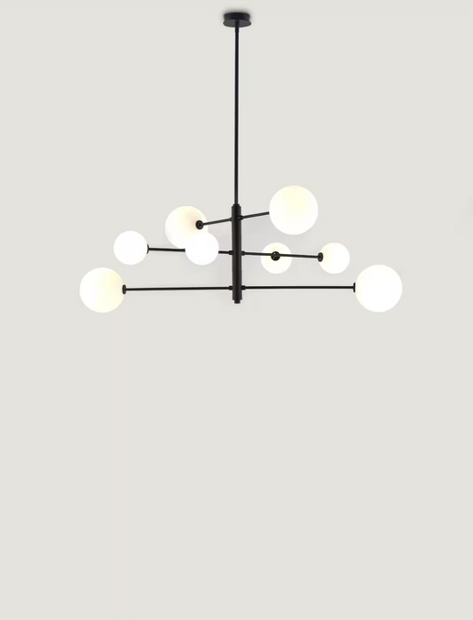 Atom 8-Light Metal Chandelier