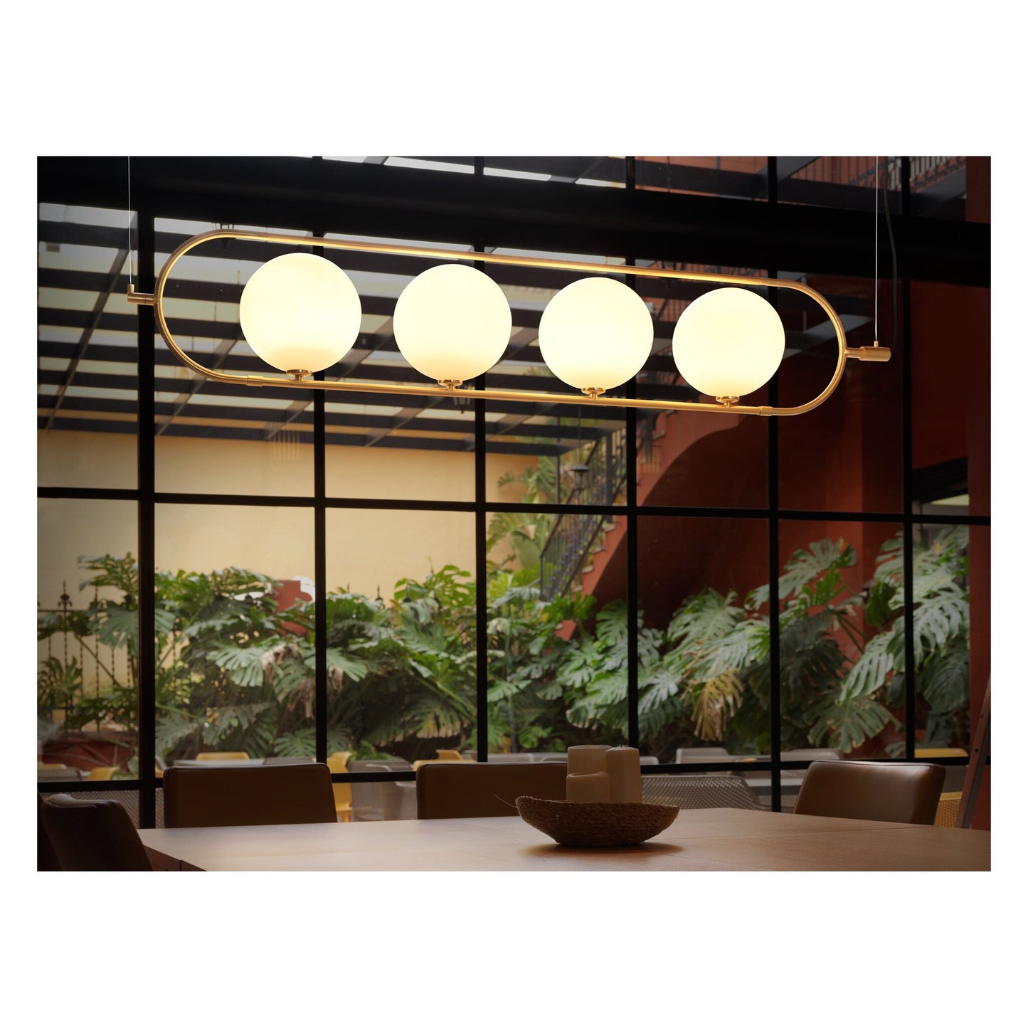 Abbacus 4-Light Clear Glass Pendant