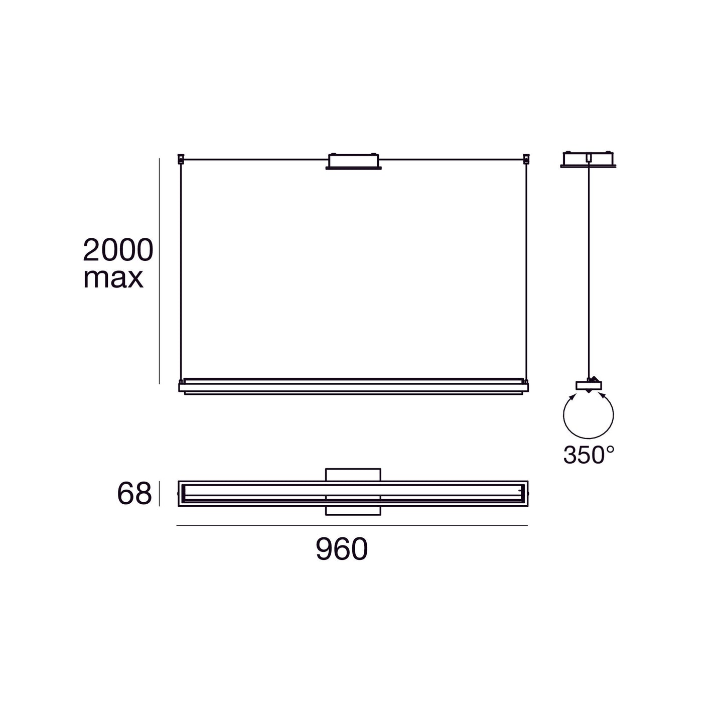 Tablet P1 Adjustable LED Pendant