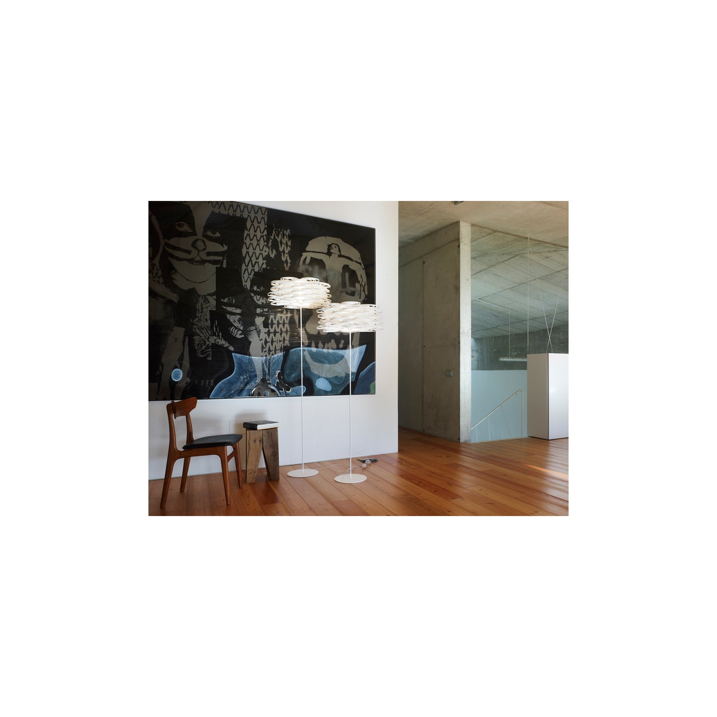 Aros Small LED Floor Lamp with Polypropylene Strips