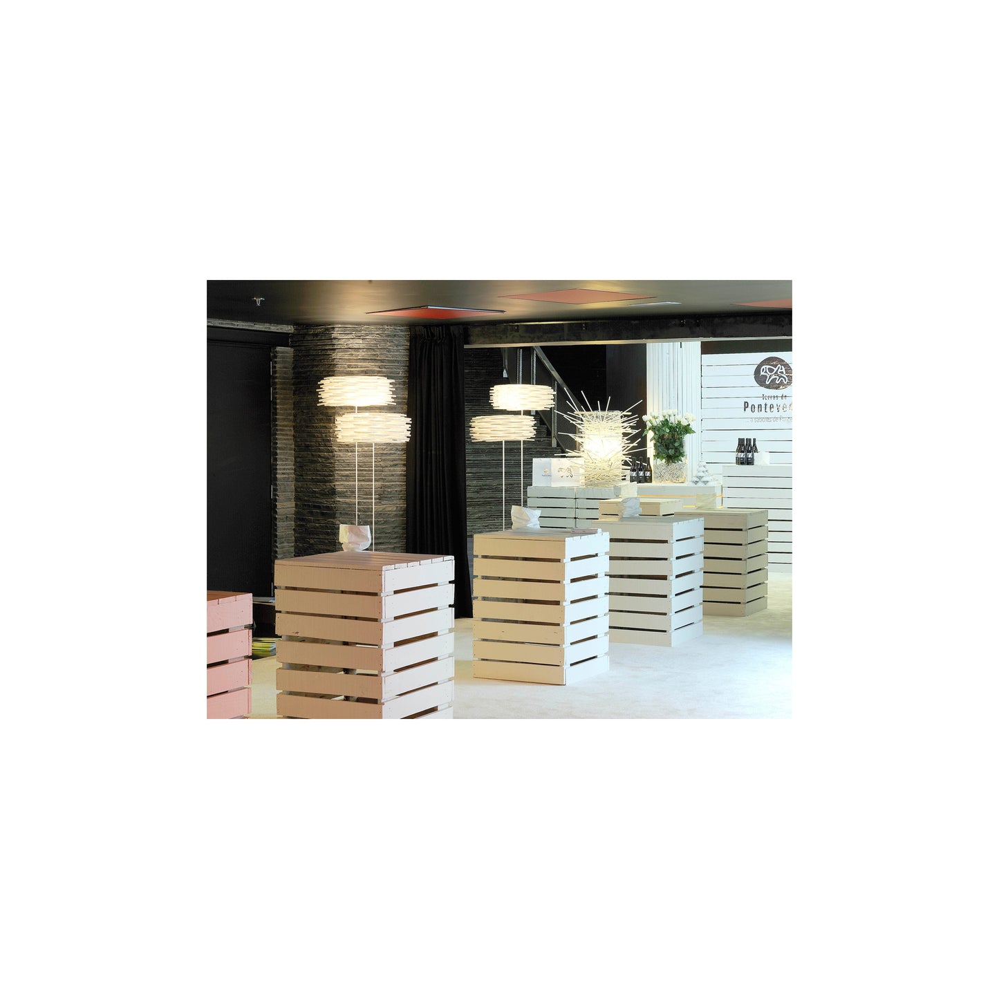 Aros Small LED Floor Lamp with Polypropylene Strips