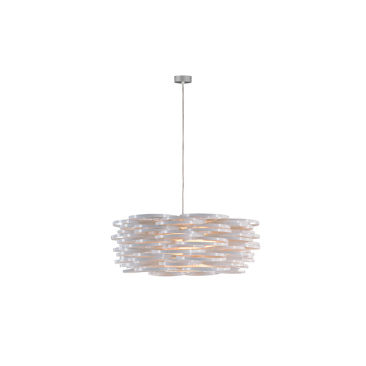 Aros White Steel Pendant with Polypropylene Strips