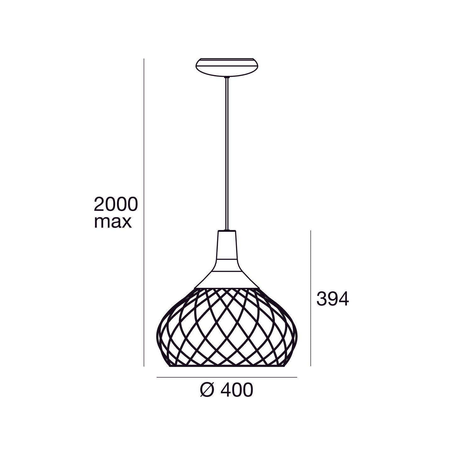 Mongolfier P2 Medium LED Pendant with Balloon Shape Design