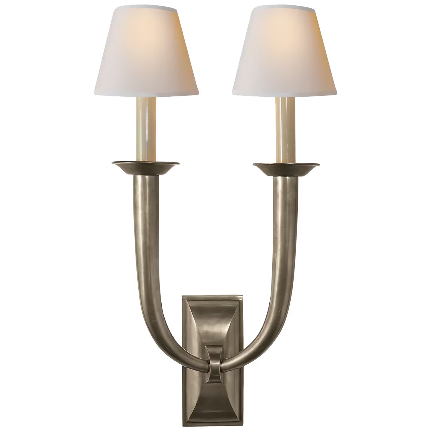 French Deco Horn Double Wall Light