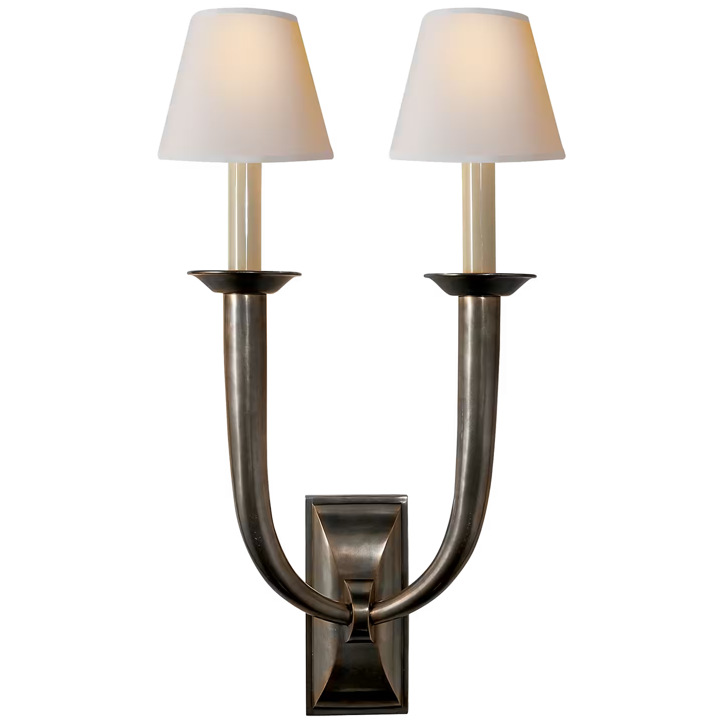 French Deco Horn Double Wall Light