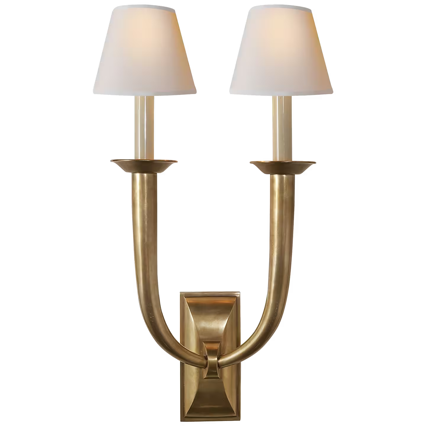 French Deco Horn Double Wall Light