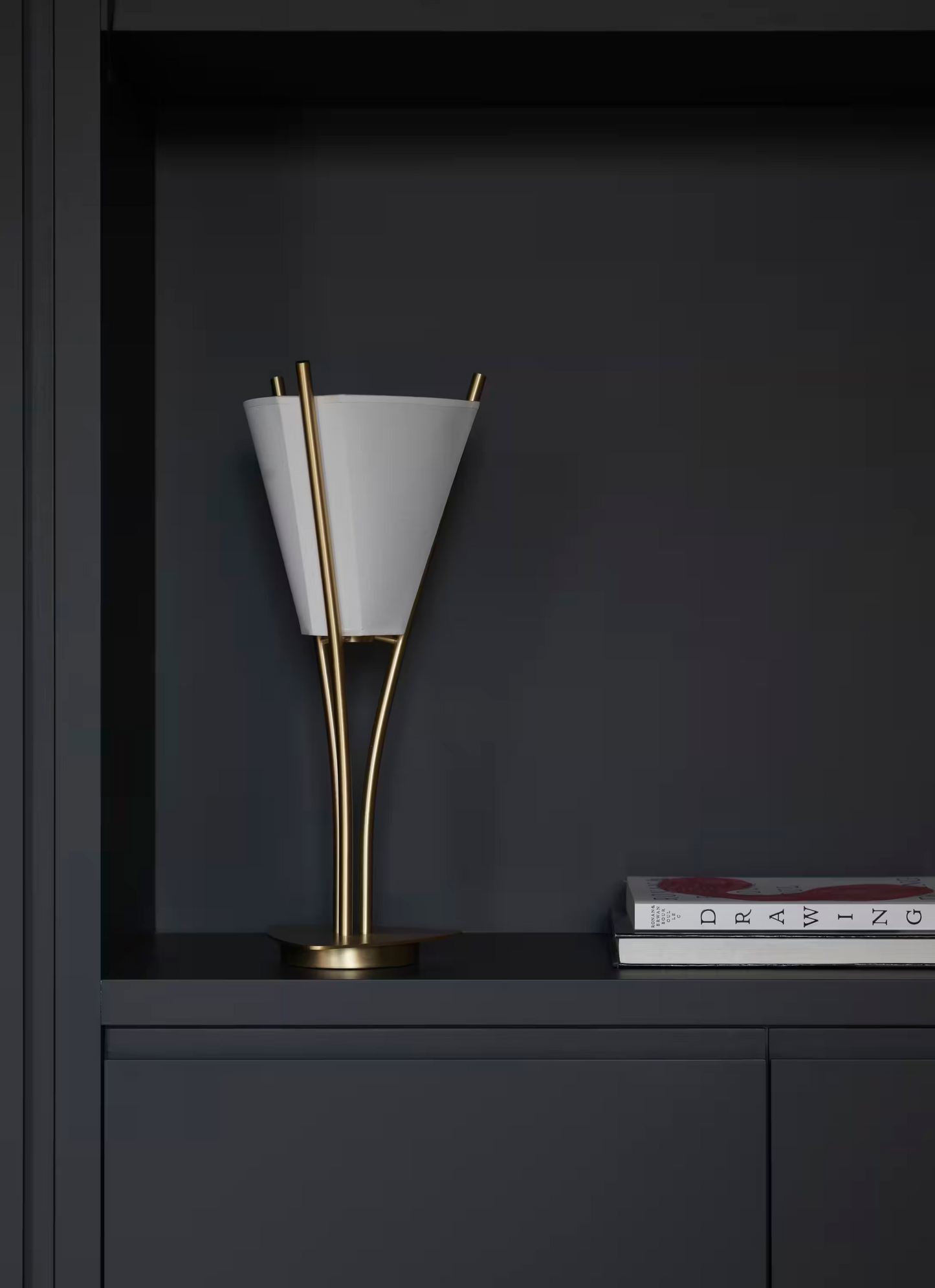 Curve Chinette Shade Table Lamp