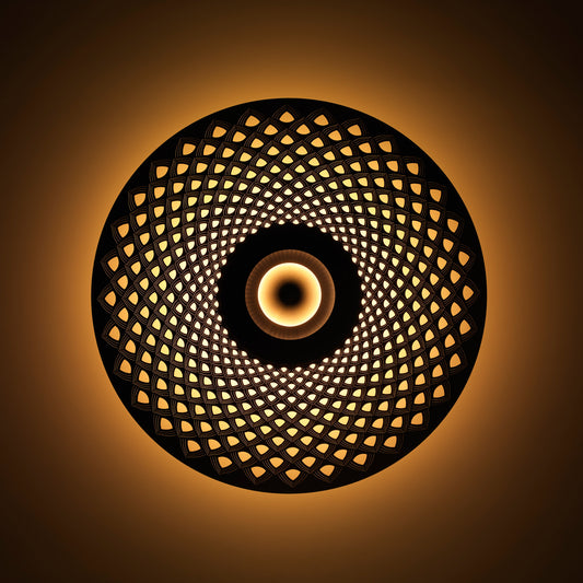 Earth Mandala LED Wall Light with Disc Shaped Metal