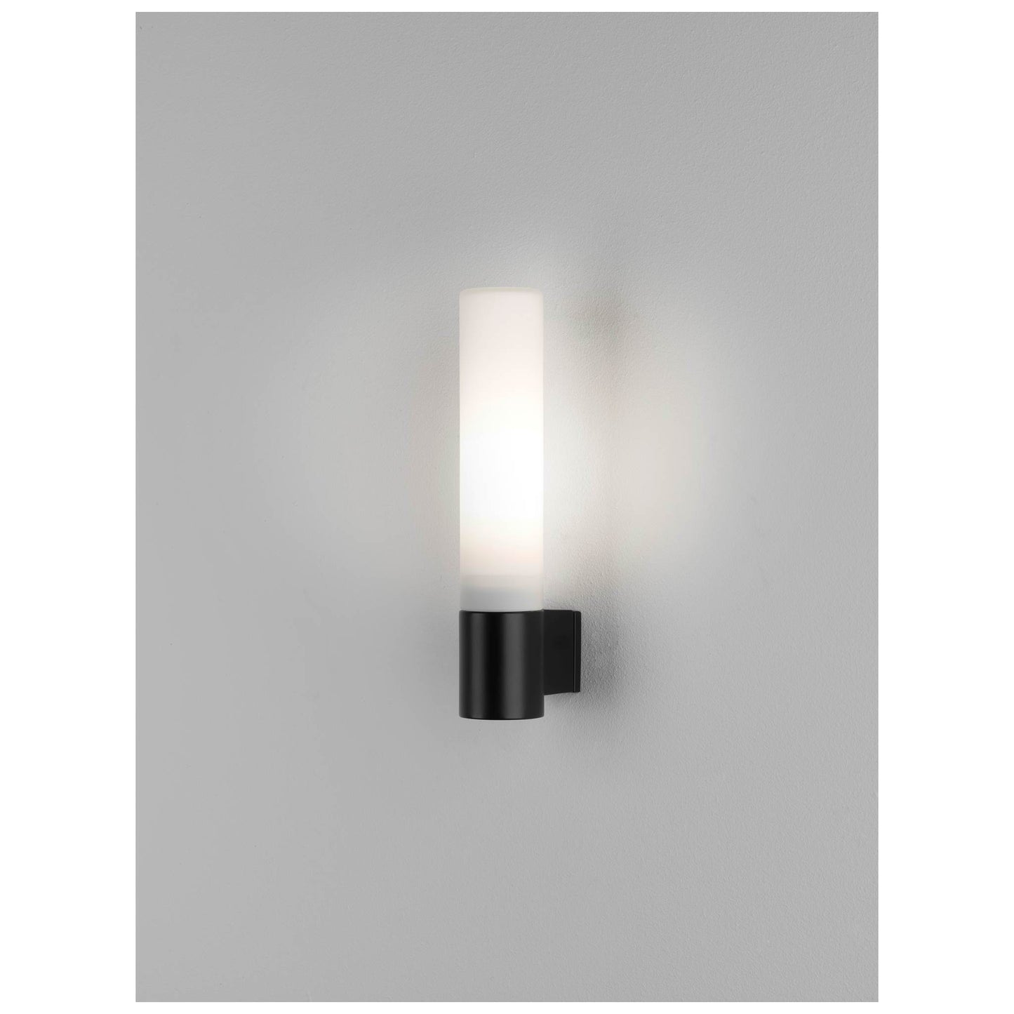 Bari Frosted Glass Wall Light with Tube Base