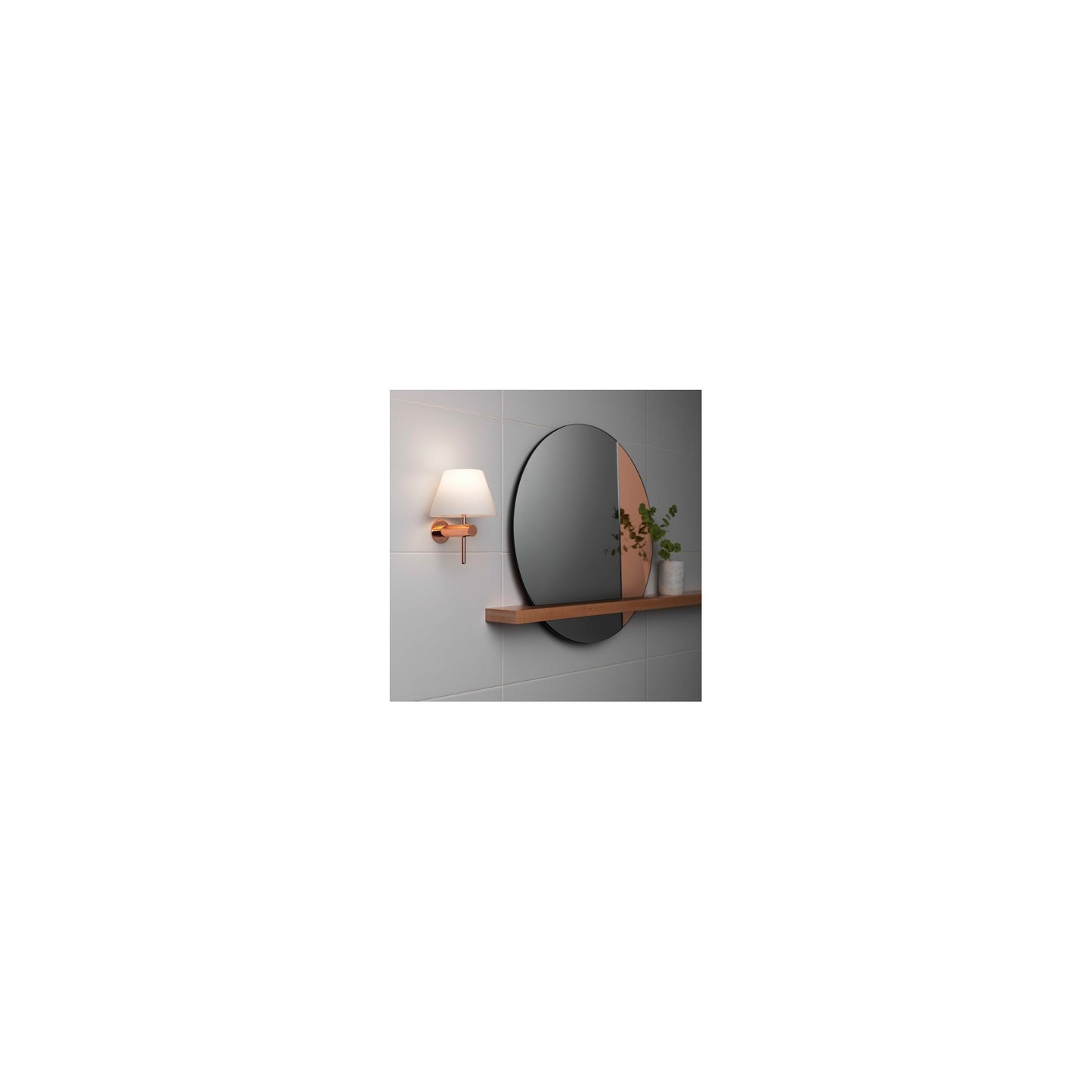 Roma Opal Glass Bathroom Wall Light