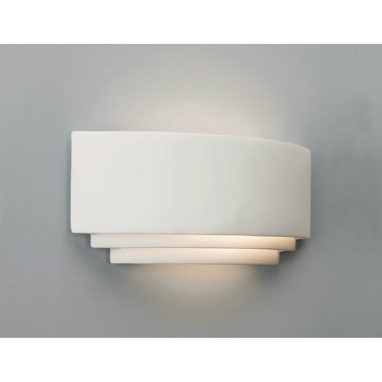 Amalfi 315 White Wall Light with Ceramic Stepped