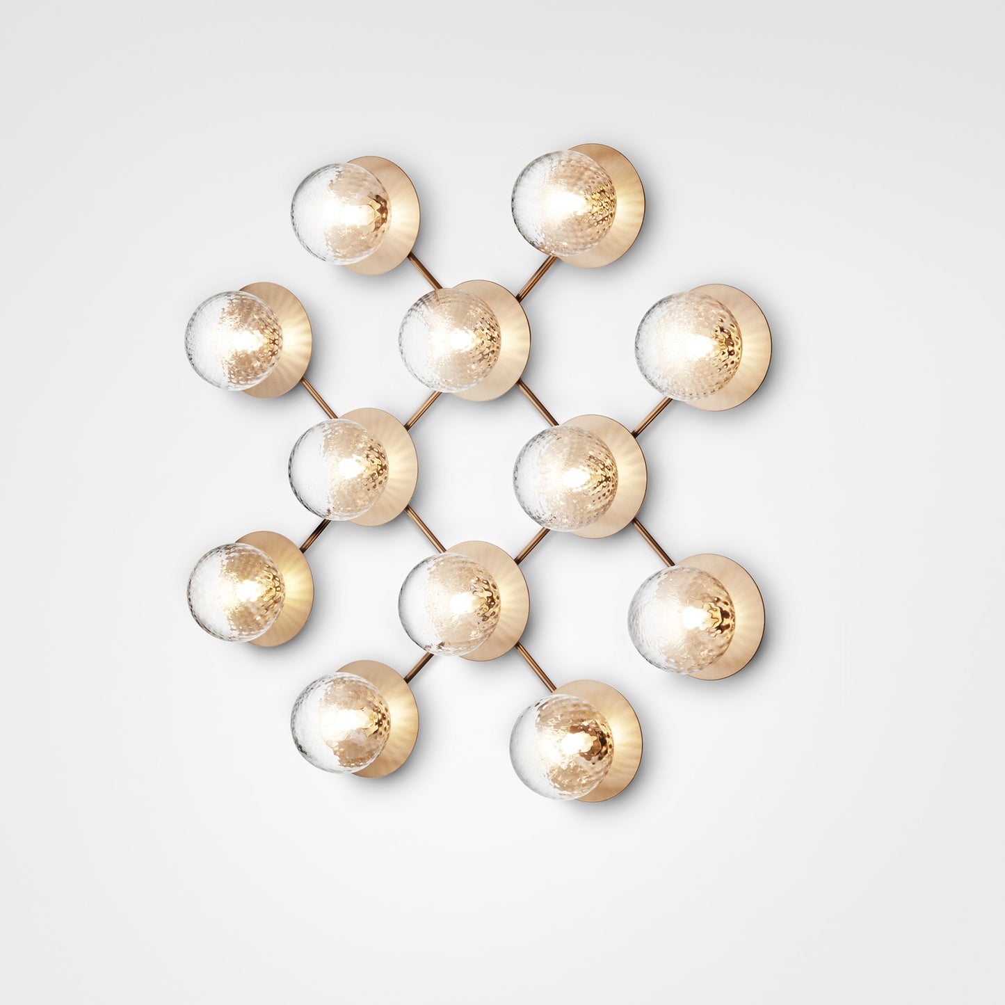 Liila 12 Wall or Ceiling Light with Nordic Gold Metal