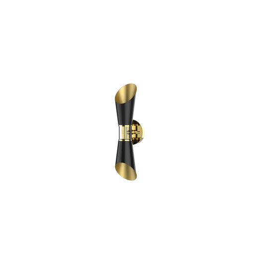 Colman Up & Down Wall Light with Gold & Lacquer Body