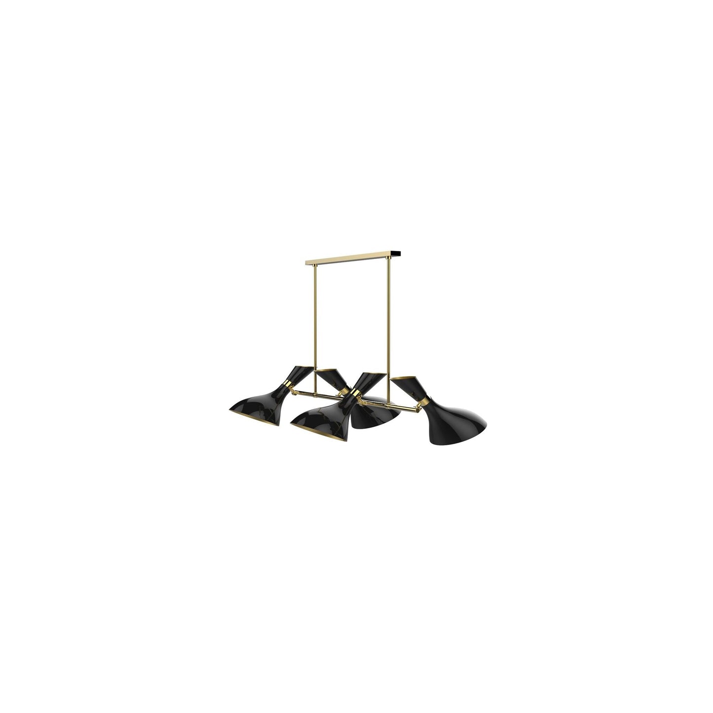 Stewart Four-Light Pendant with Gold & Lacquer Body