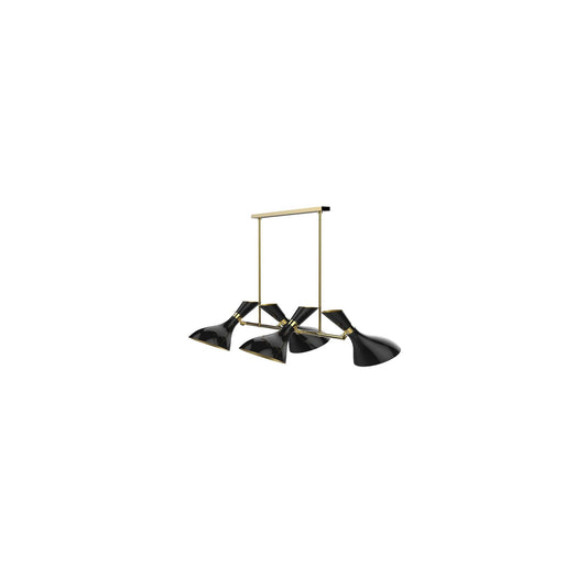 Stewart Four-Light Pendant with Gold & Lacquer Body