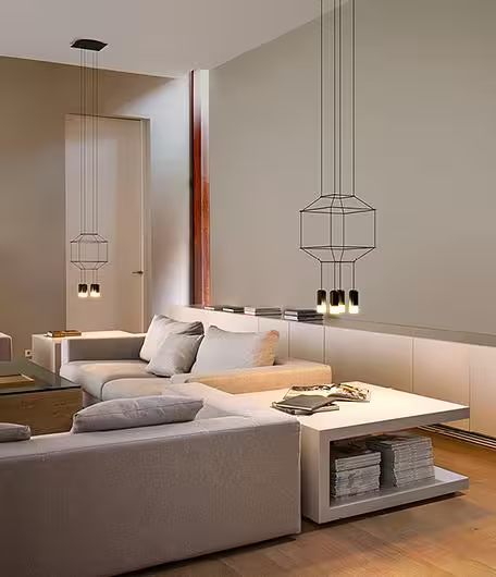 Wireflow Eight-Light Pendant