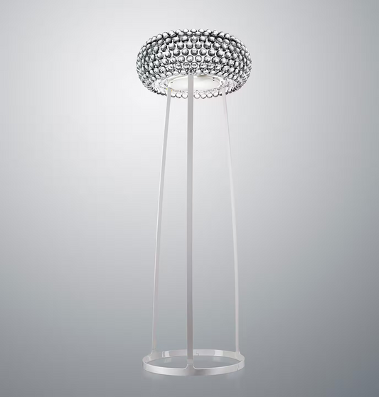 Caboche Media Metal Base Floor Lamp with Circular Shaped Diffuser