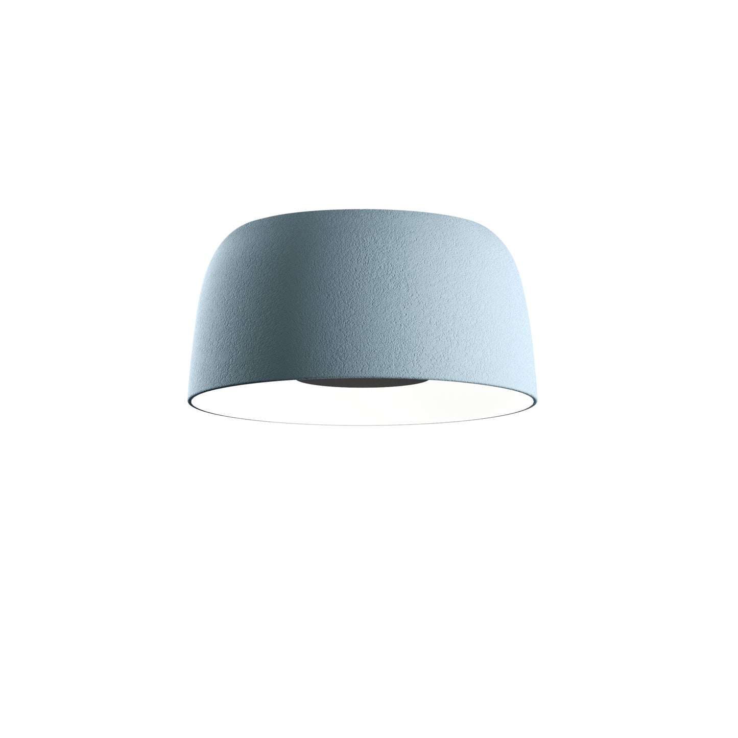 Djembe C 65.45 Large LED Ceiling Surface with Stone Texture Outer and smooth Satin White Inner