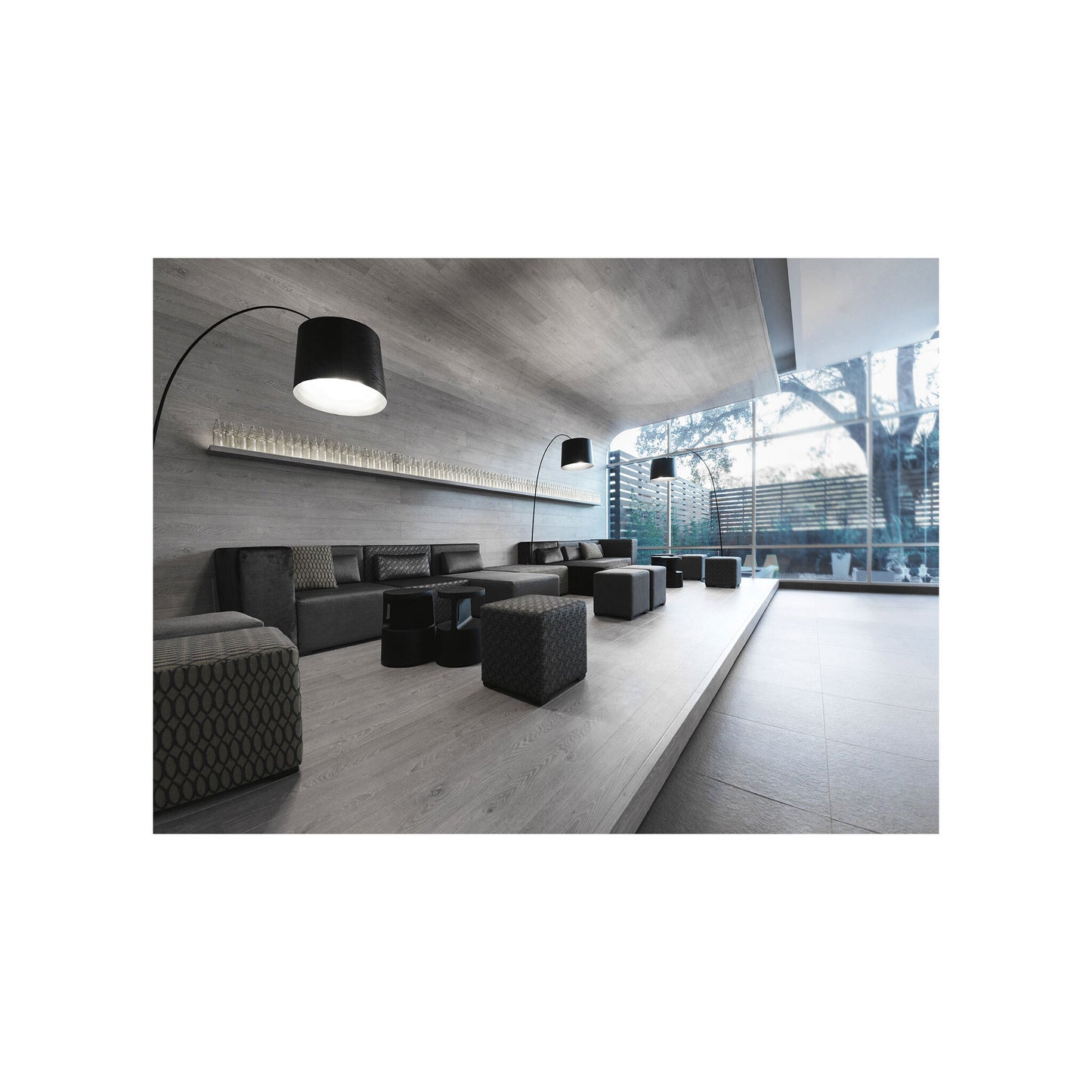 Twiggy Twice LED Floor Lamp with Thin & Flexible Arched Line