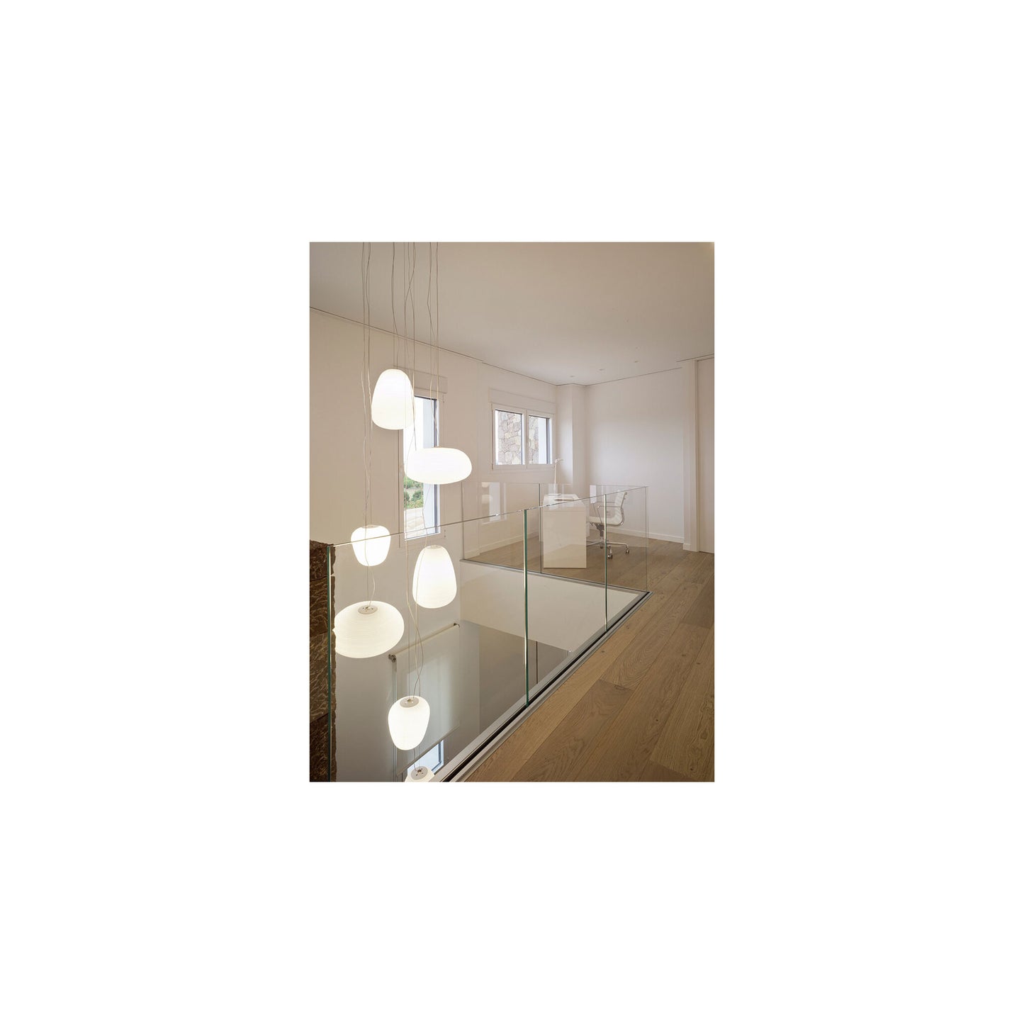 Rituals 1 Blown Glass Pendant with Lacquered Metal