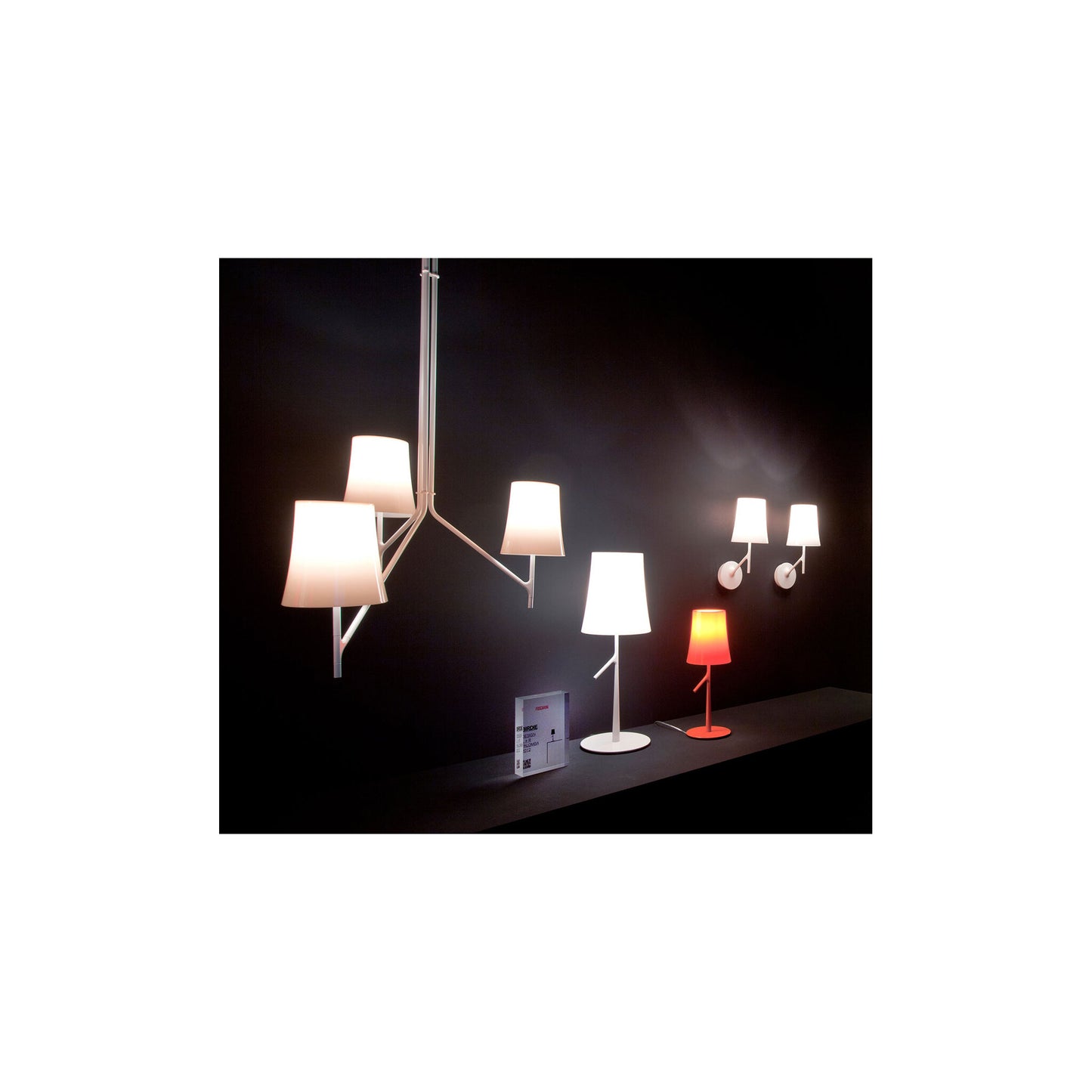 Birdie Wall Light with Metallized Blown Glass & Varnished Steel