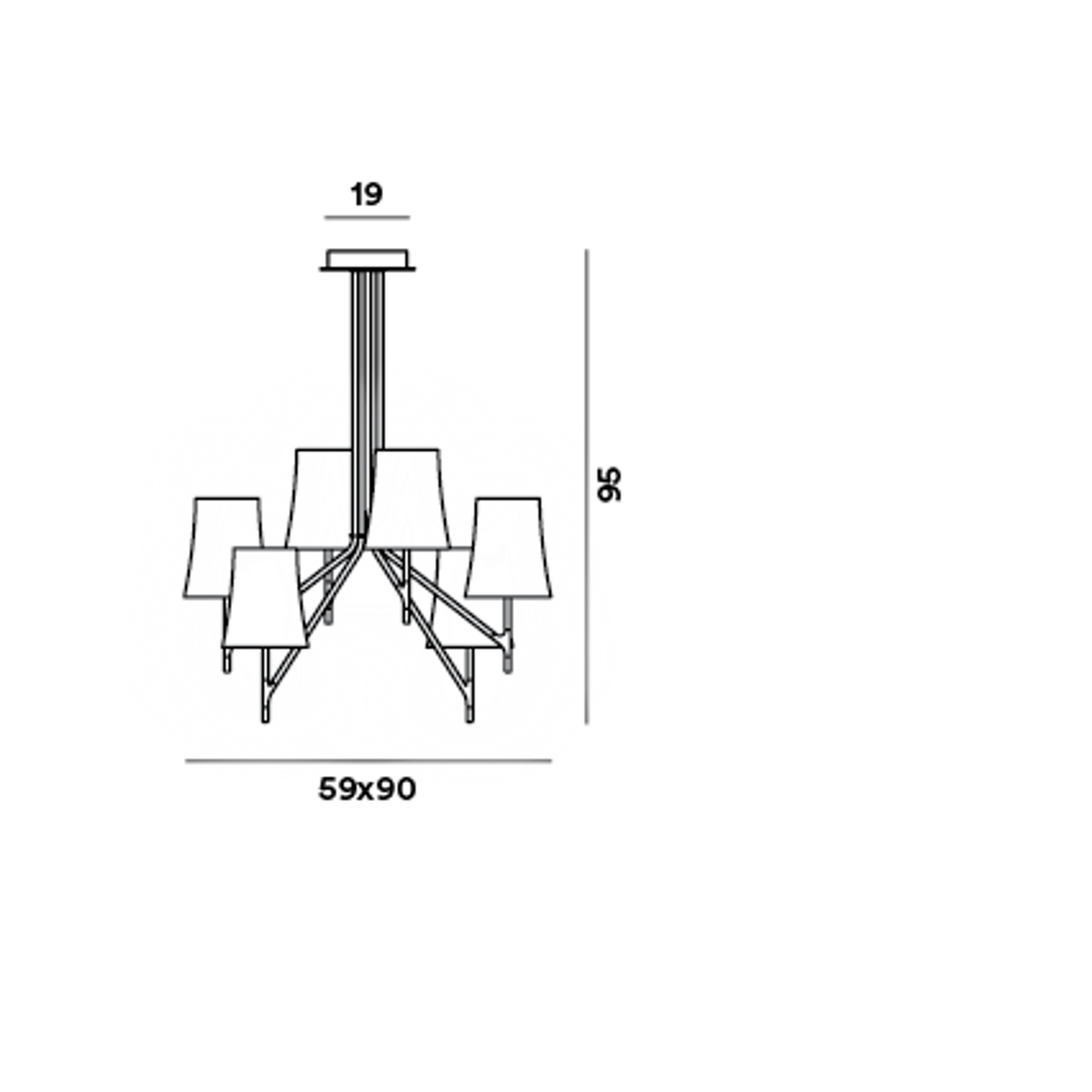 Birdie 6 Six-Light Chandelier