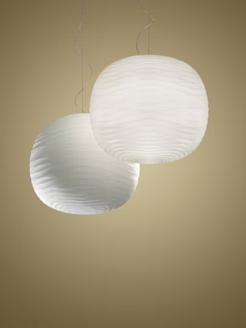 Gem Single H 10M E27 Pendant with Blown Acid-Etched Glass
