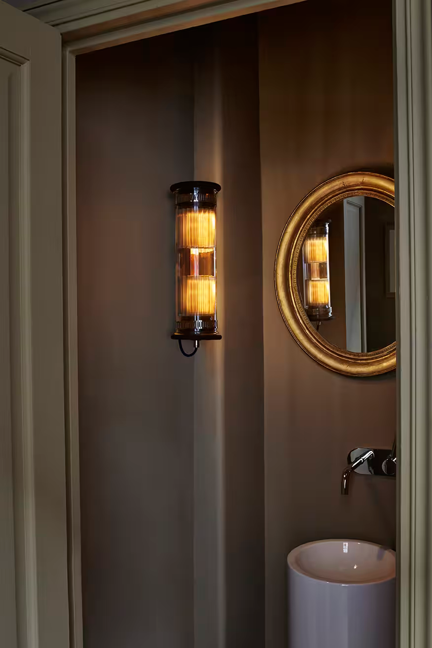 In The Tube ITT 100-350 Silver Mesh Wall Light with Borosilicate Glass