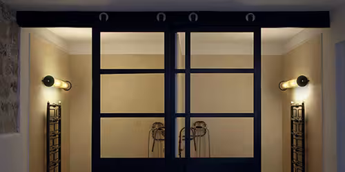 In The Tube ITT 100-350 Silver Mesh Wall Light with Borosilicate Glass