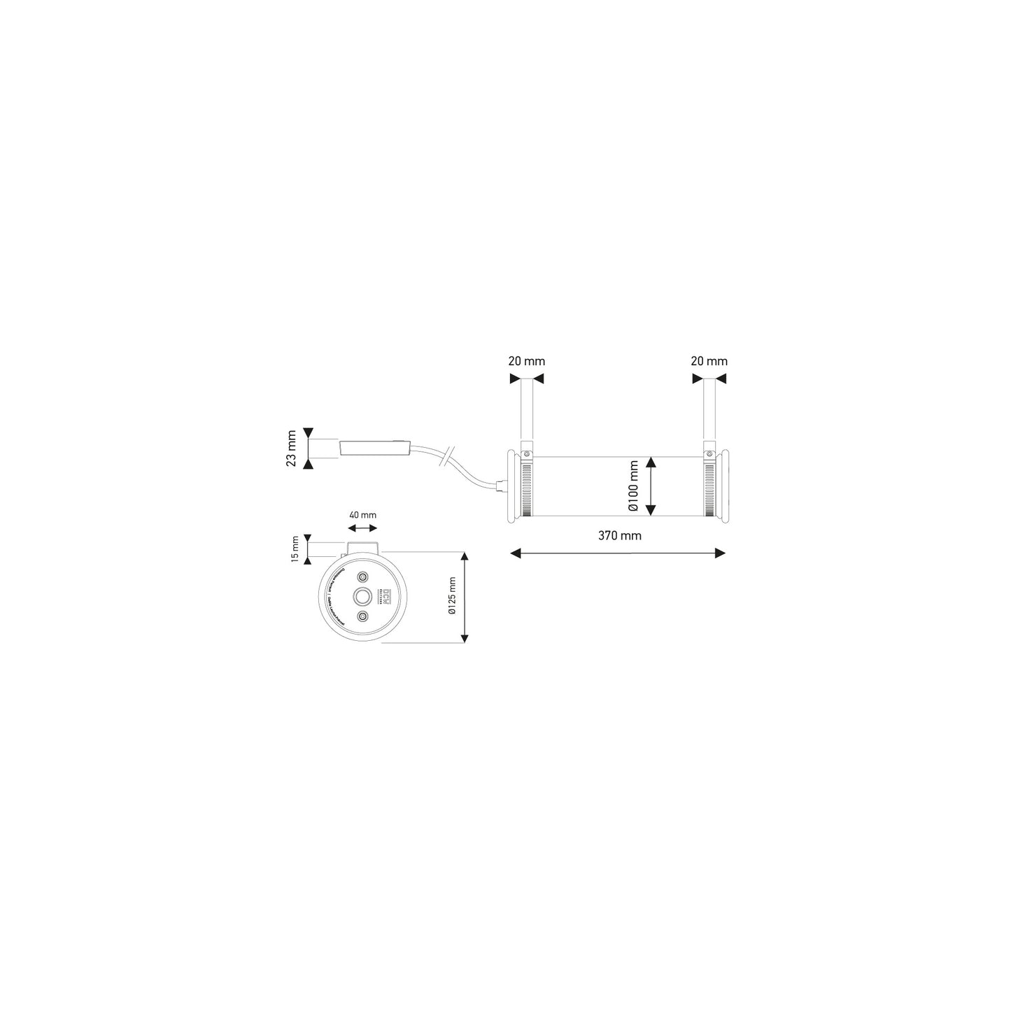 In The Tube ITT 100-350 Silver Mesh Wall Light with Borosilicate Glass