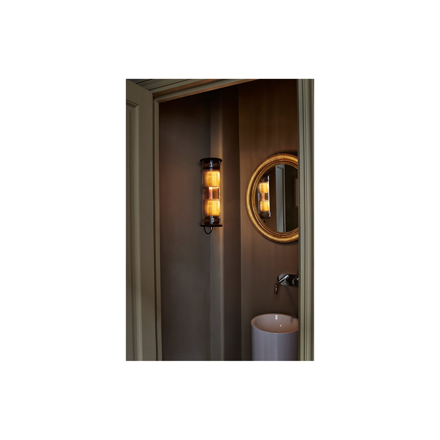 In The Tube ITT 100-350 Gold Mesh Wall Light with Borosilicate Glass