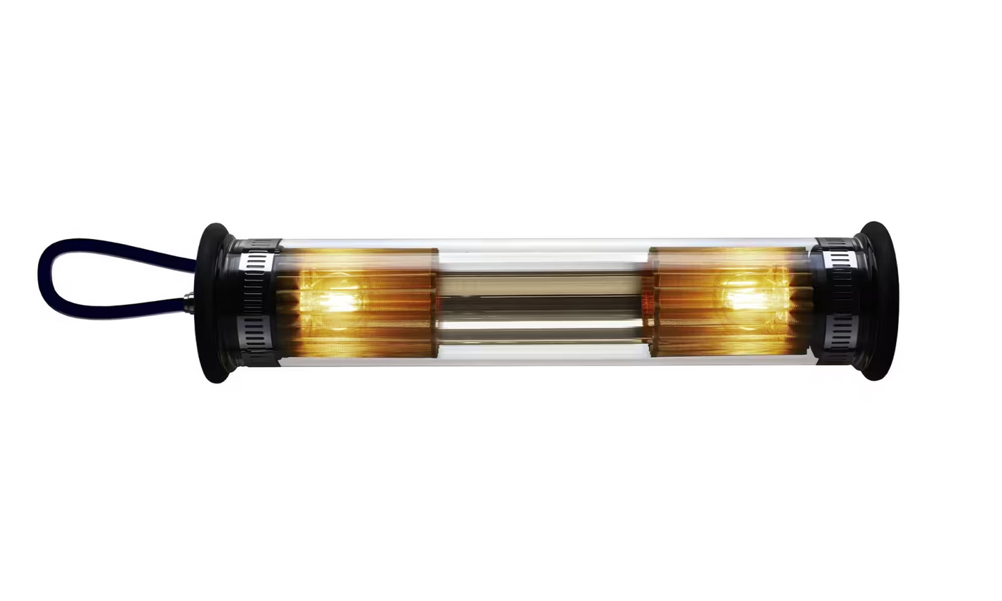 In The Tube ITT 100-500 Gold Mesh Wall Light with Borosilicate Glass